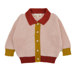Baby Color Block Cardigan Red Caribou