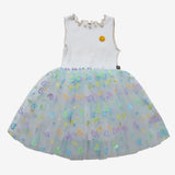 Elsie Heart Tutu Dress - White Petite Hailey