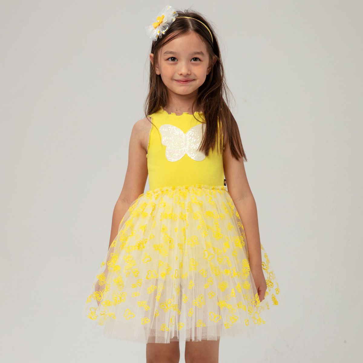 Butterfly Tutu Dress - Yellow Petite Hailey