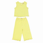 Kid Amy Tank & Pull-On Set, Lemon Petite Hailey