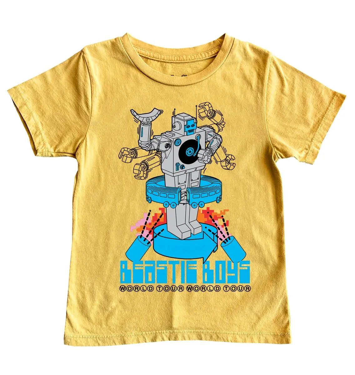 Kid Beastie Boys Robot SS Tee Yellow Rowdy Sprouts