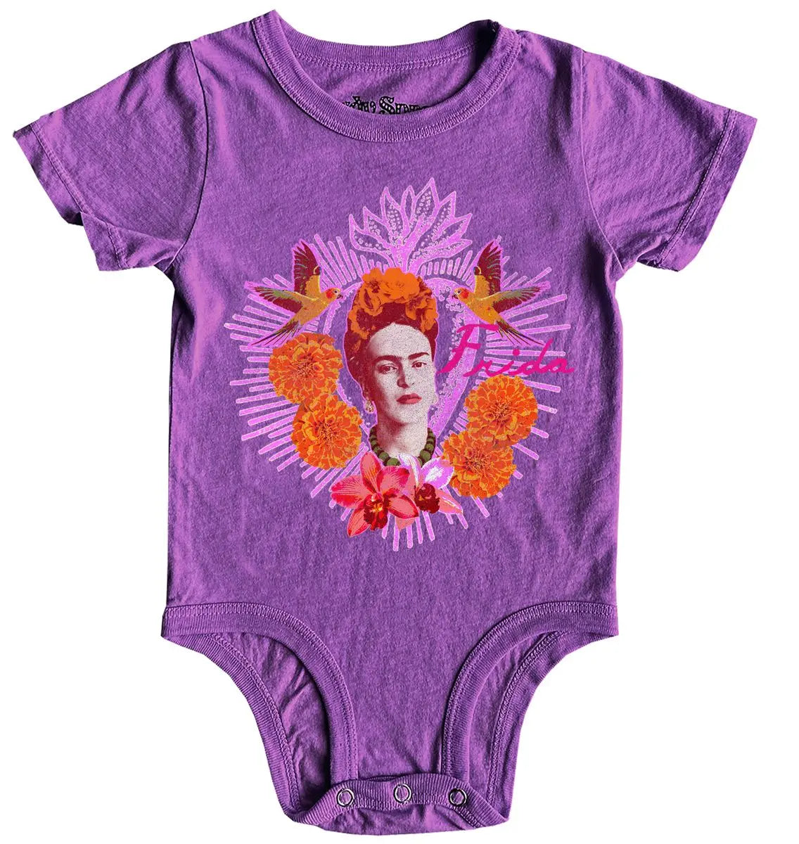 Baby Frida Marigold SS Onesie Plum Rowdy Sprouts