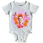 Baby Frida Marigold SS Onesie White Rowdy Sprouts