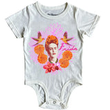 Baby Frida Marigold SS Onesie White Rowdy Sprouts