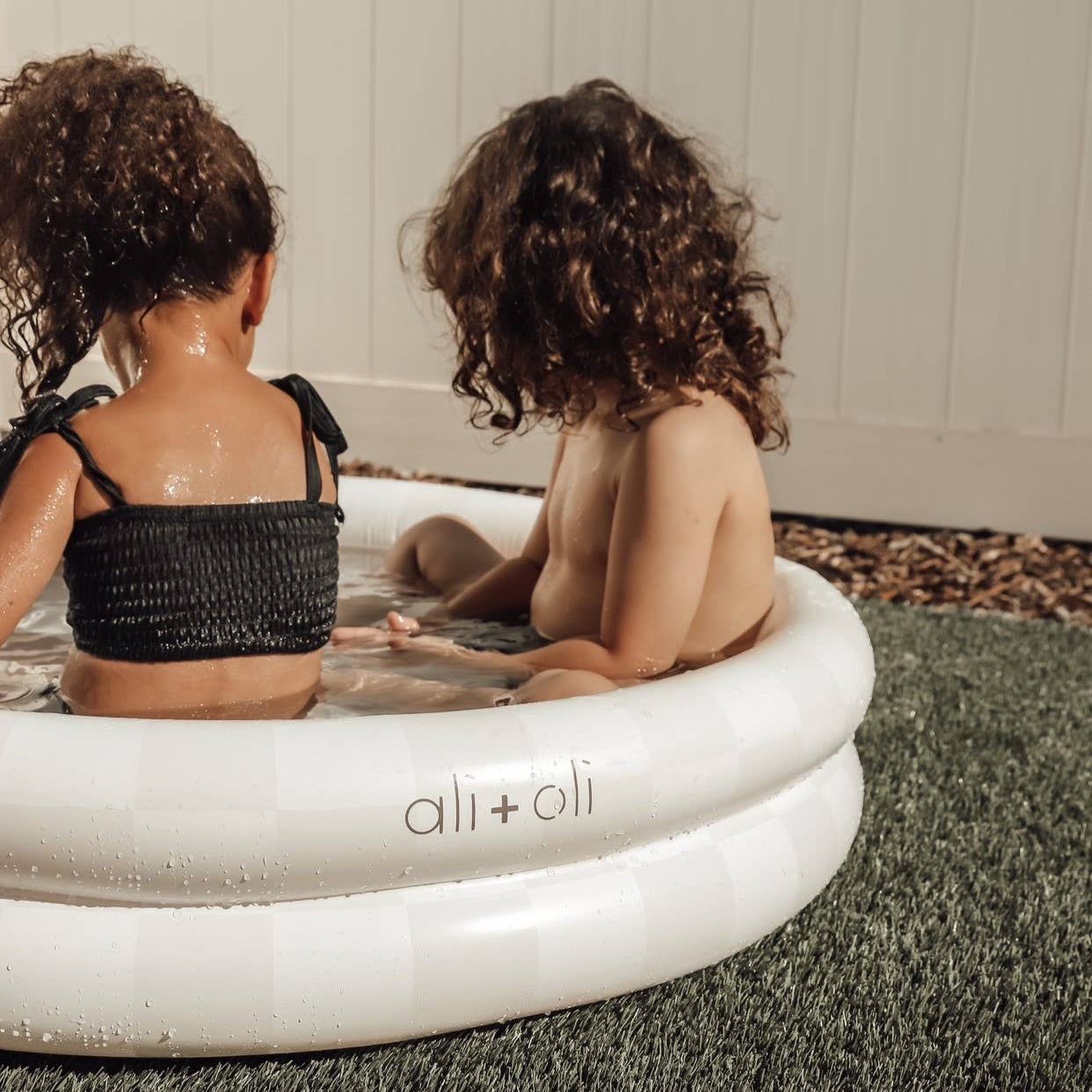 Ali+Oli Two Rings Small Kids Inflatable Pool 35 Inches