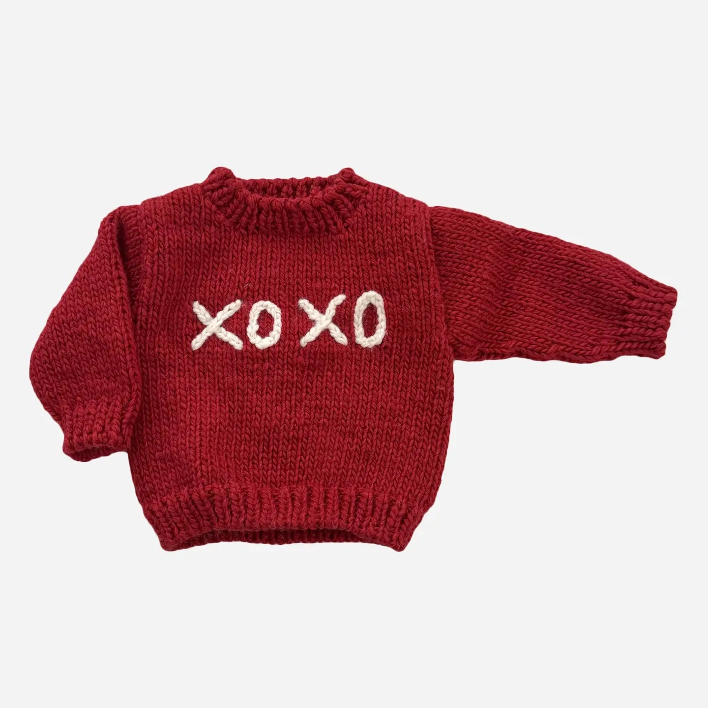 Baby XOXO Sweater, Red |  Love Valentine's Sweater The Blueberry Hill