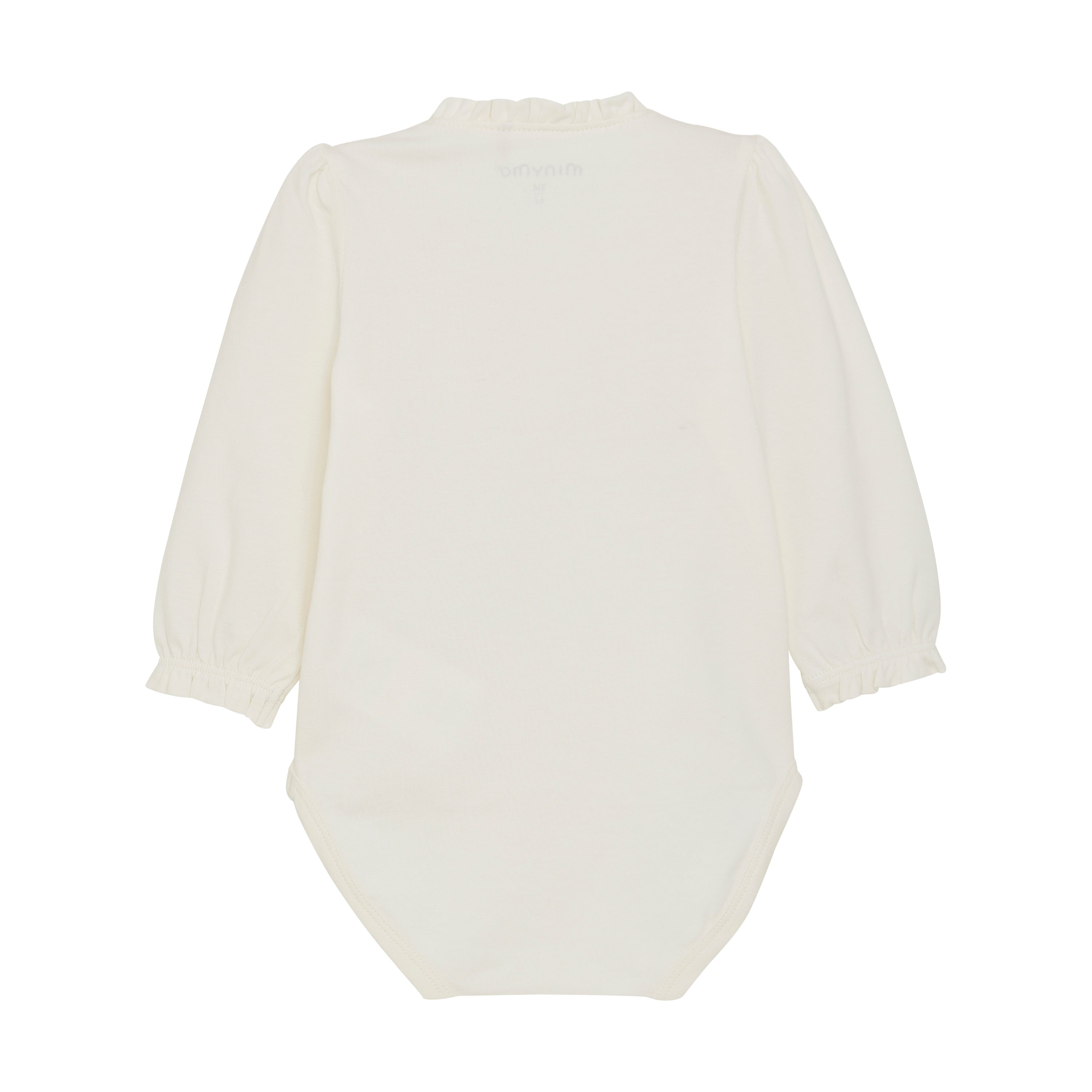 Cream Long Sleeve Bodysuit Minymo