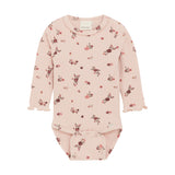 Rose Covered Long Sleeve Onesie Minymo