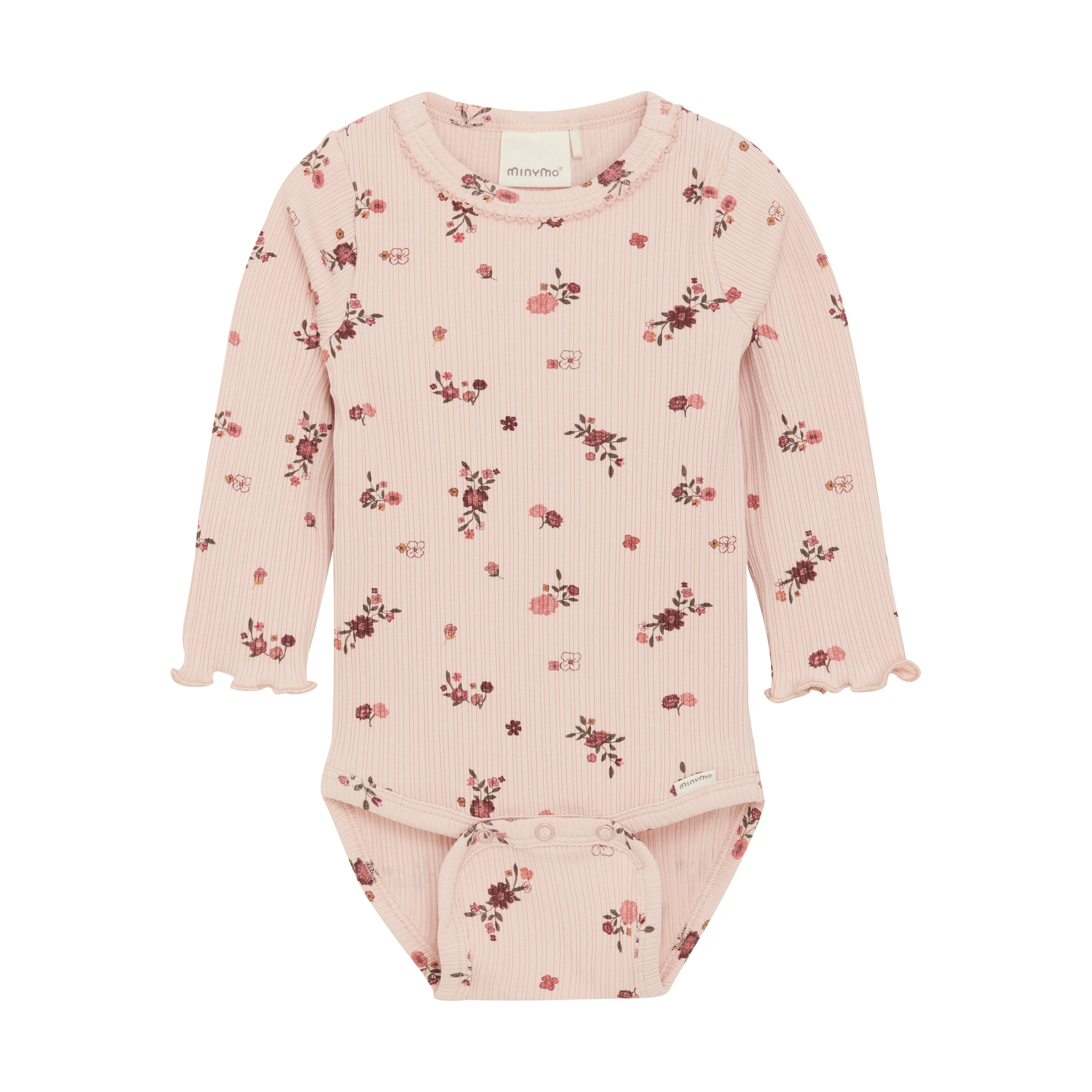 Rose Covered Long Sleeve Onesie Minymo
