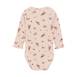 Rose Covered Long Sleeve Onesie Minymo