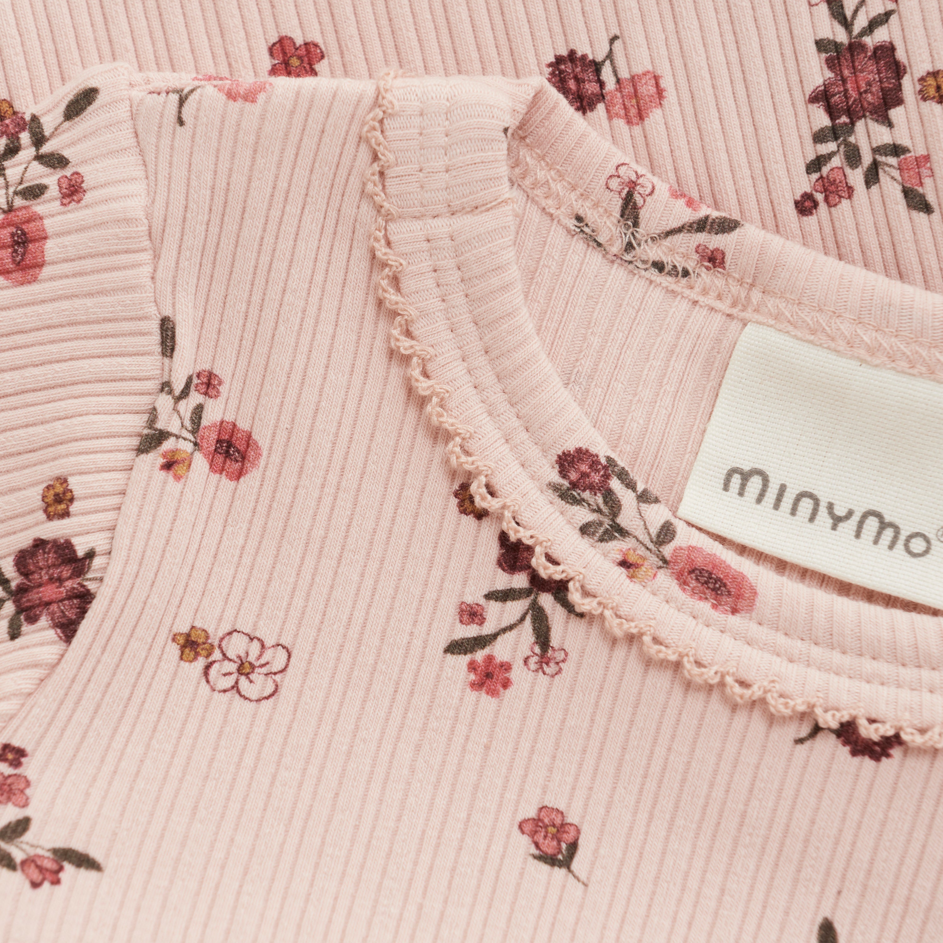 Rose Covered Long Sleeve Onesie Minymo