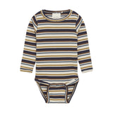 Striped Long Sleeve Onesie Minymo