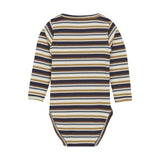 Striped Long Sleeve Onesie Minymo