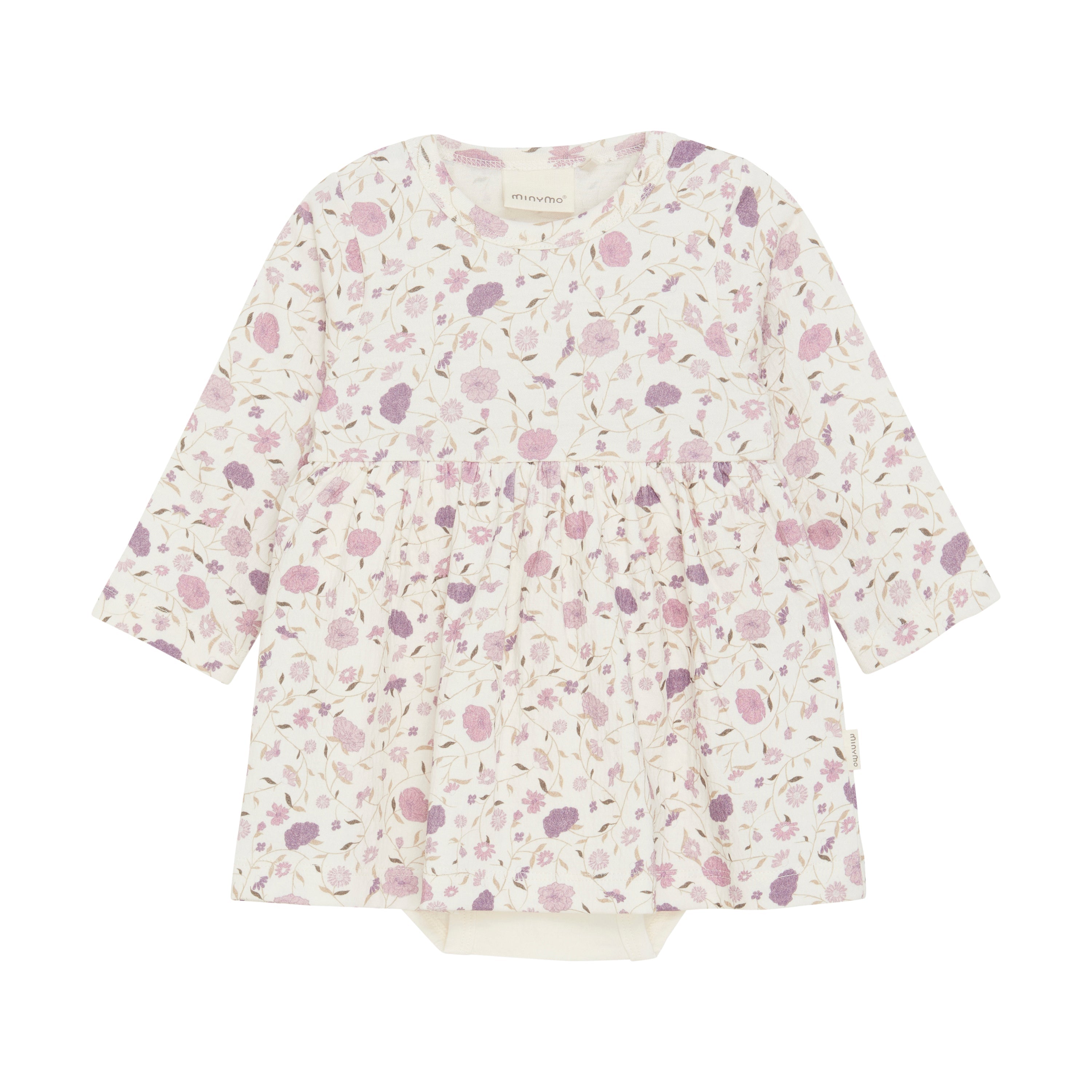 Purple Posies Print Dress Minymo