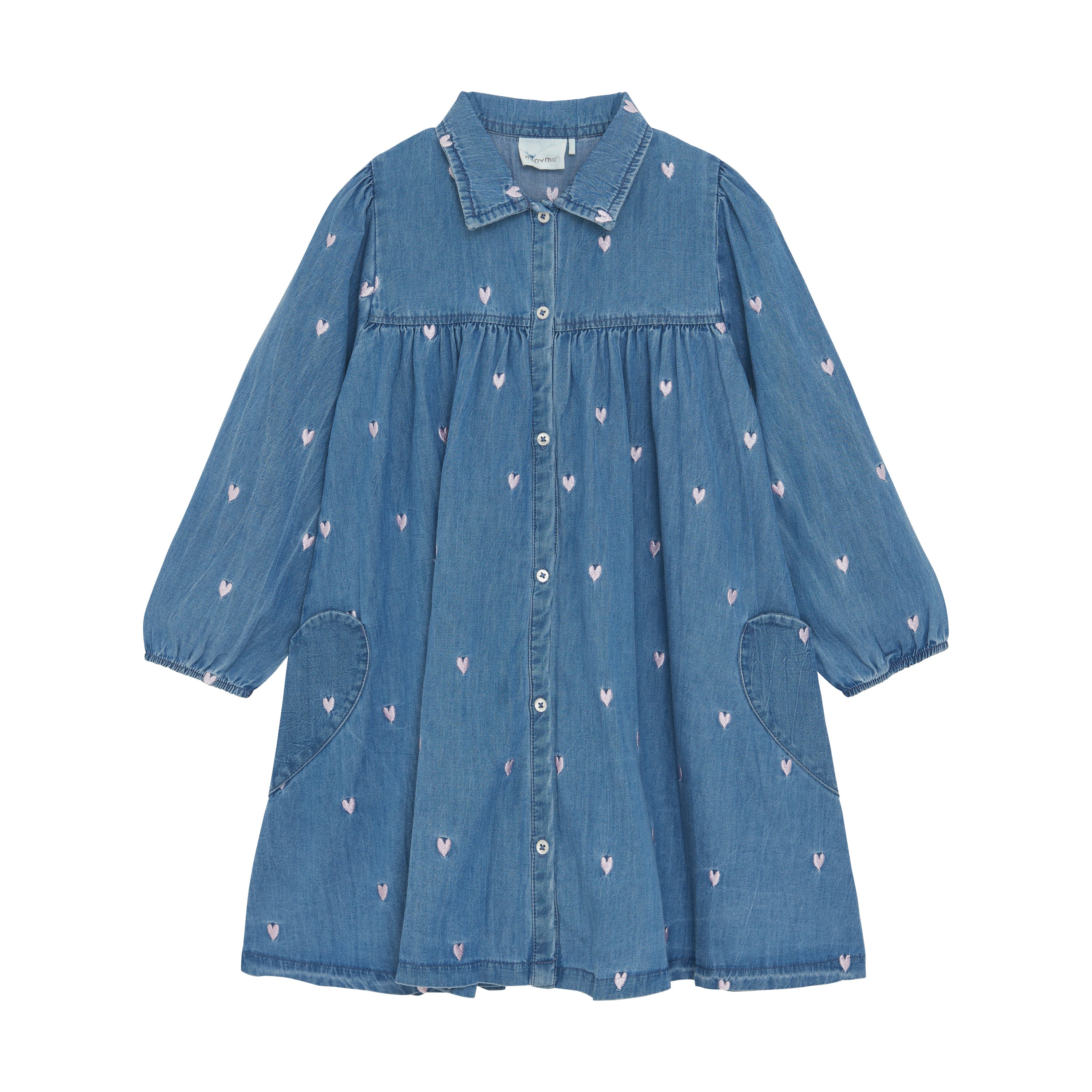 Toddler Denim Hearts Dress Minymo