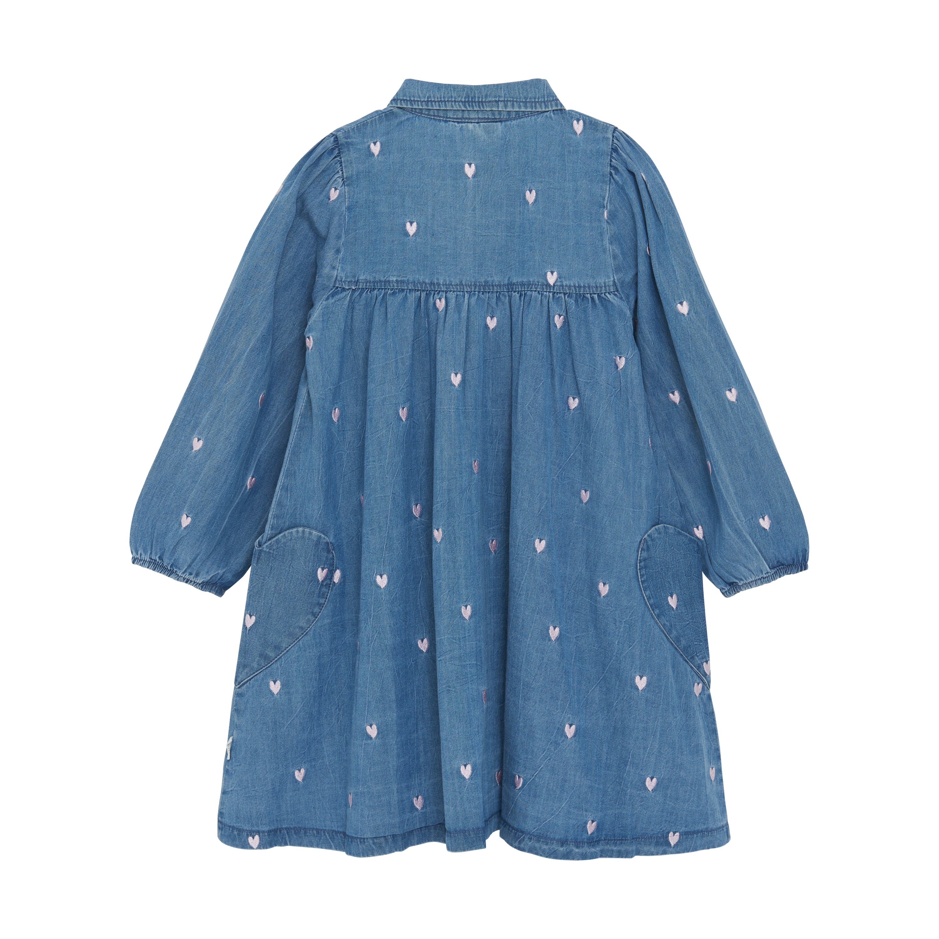 Toddler Denim Hearts Dress Minymo