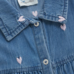 Toddler Denim Hearts Dress Minymo