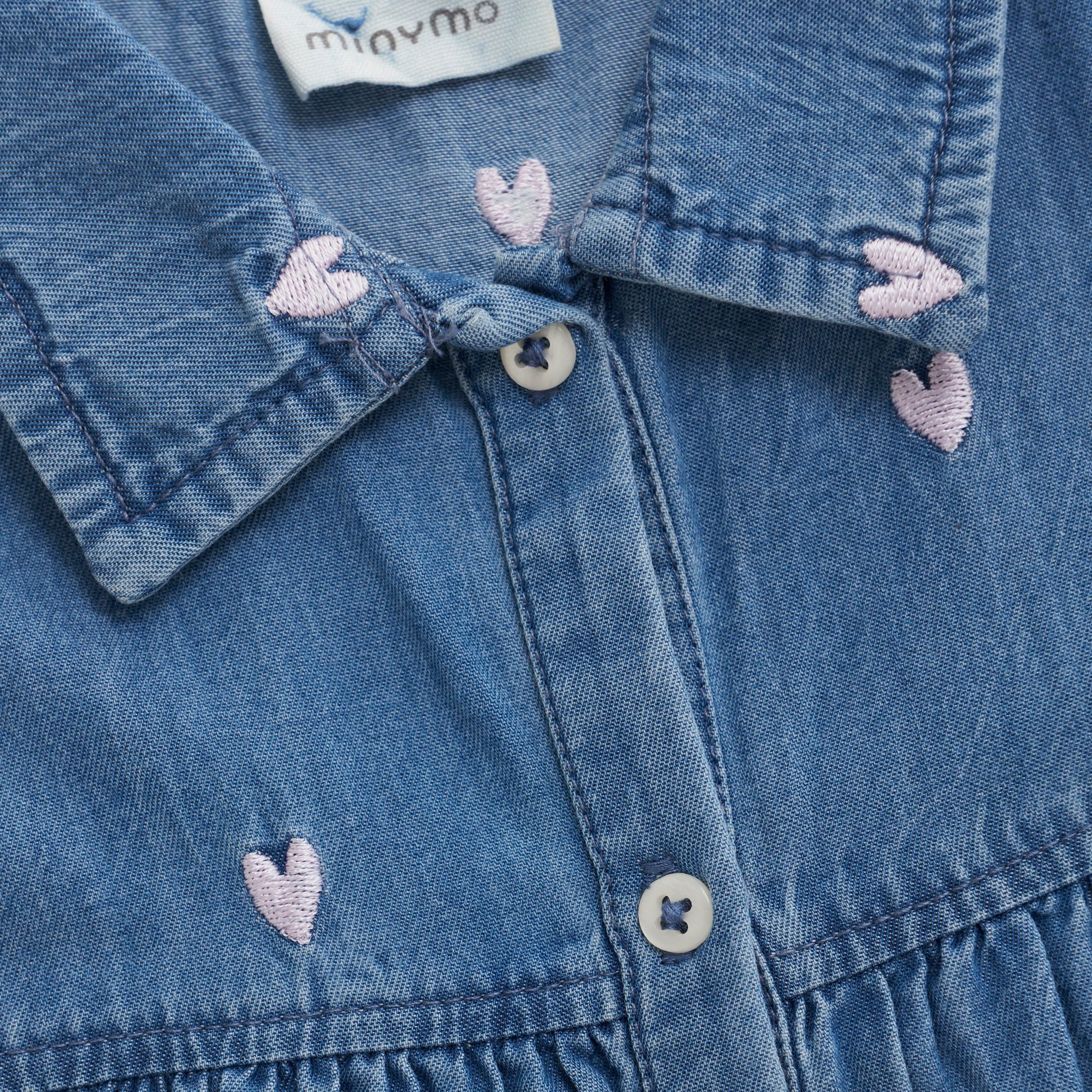 Toddler Denim Hearts Dress Minymo