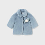 Baby Snow Blue Faux Fur Coat mayoral