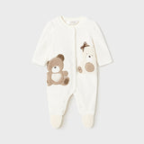 Baby Teddy Velour Onesie mayoral