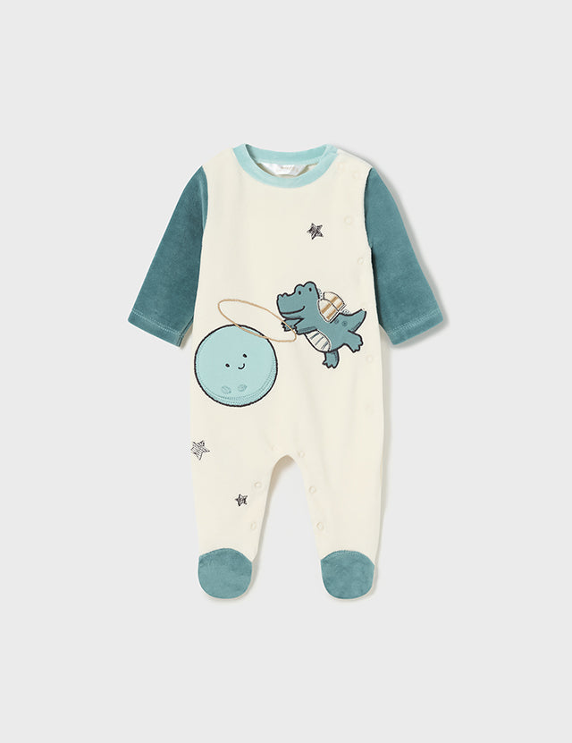 Baby Space Velour Onesie Set mayoral
