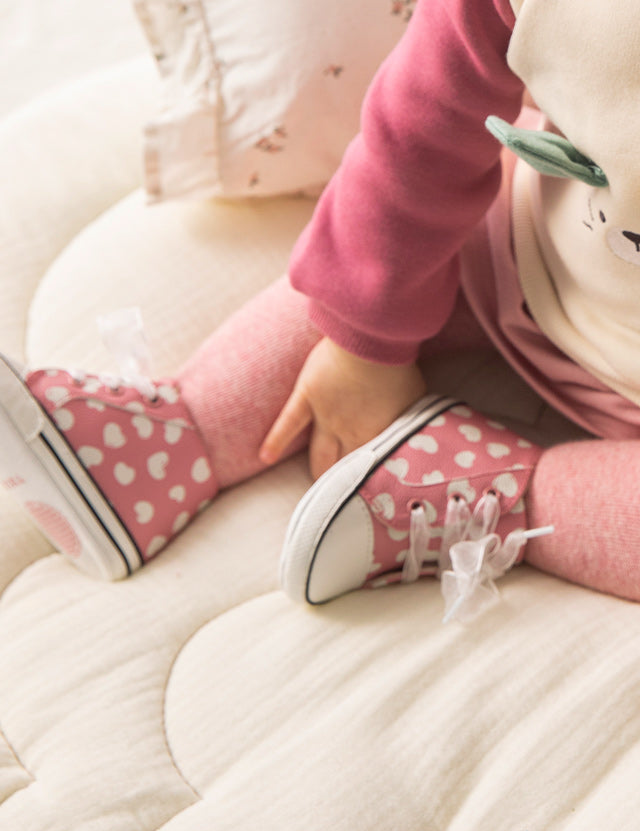 Baby Pink Heart Sneakers mayoral