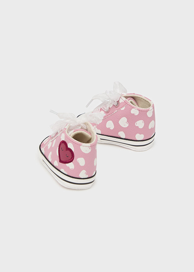Baby Pink Heart Sneakers mayoral