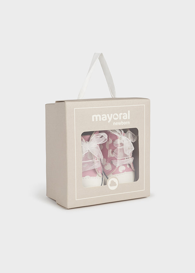 Baby Pink Heart Sneakers mayoral