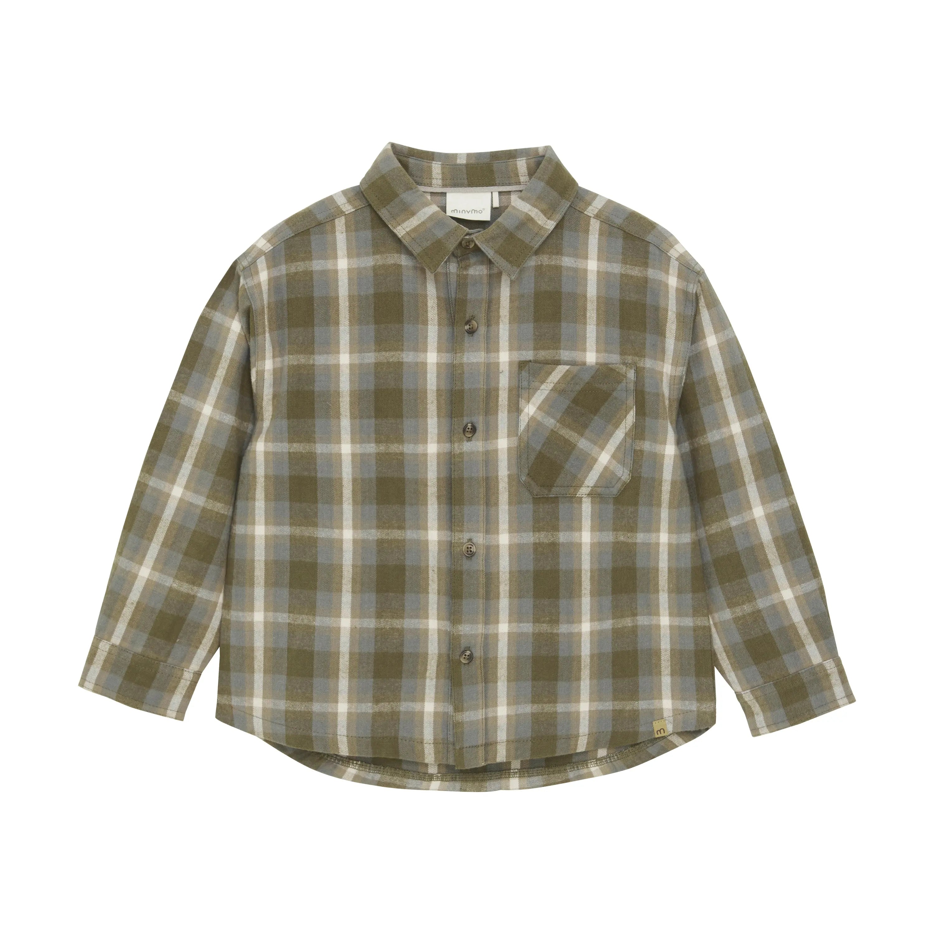 Toddler Desert Storm Long Sleeve Plaid Shirt Minymo