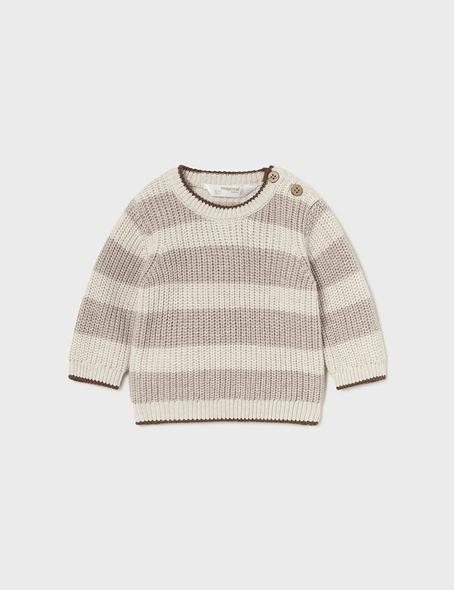 Baby Keep it Neutral Striped Sweater mayoral