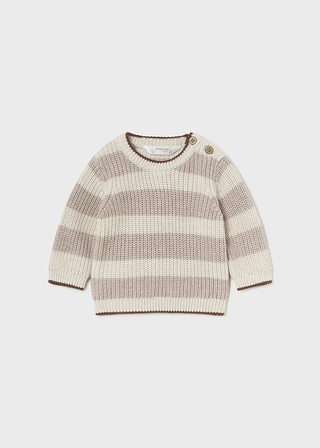 Baby Keep it Neutral Striped Sweater mayoral