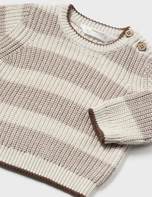 Baby Keep it Neutral Striped Sweater mayoral