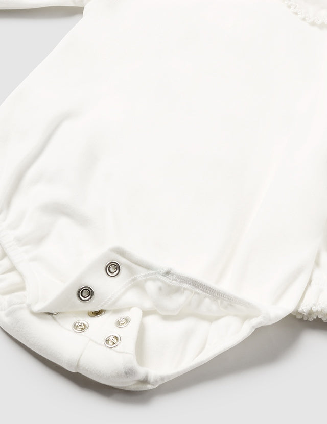 Baby Long Sleeve Ruffle Neck Bodysuit mayoral