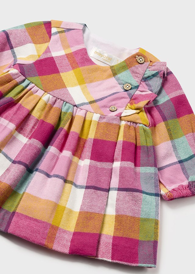 Baby Happy Holidays Plaid Dress mayoral