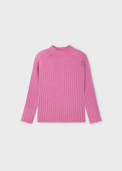 Ribbed mockneck sweater