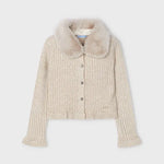 Toddler Winter Skies Fur Trimmed Cardigan mayoral