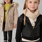 Toddler Leather Quilted Coat mayoral