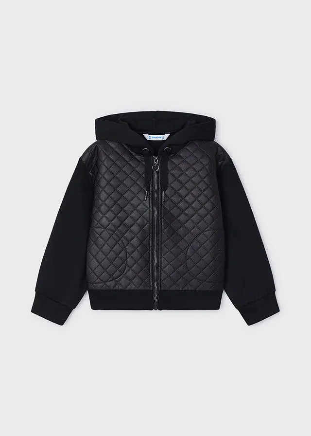 Toddler Leather Quilted Coat mayoral
