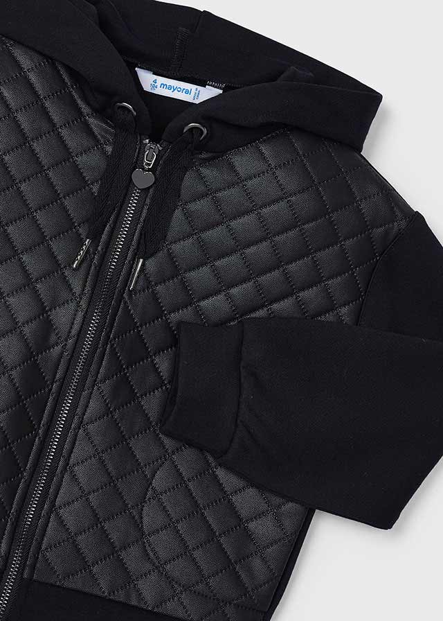 Toddler Leather Quilted Coat mayoral