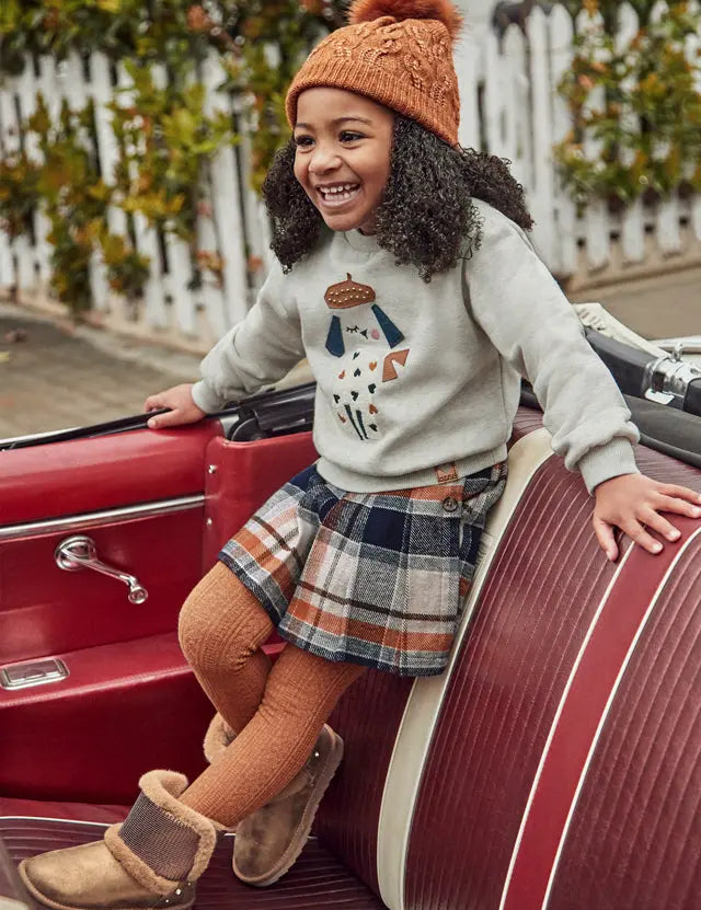 Toddler Autumn Plaid Buttoned Skirt mayoral