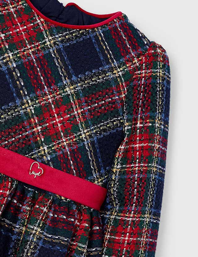 Toddler Happy Holidays Plaid Dress mayoral