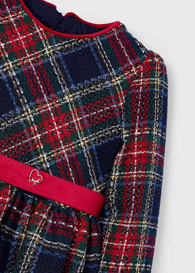 Toddler Happy Holidays Plaid Dress mayoral