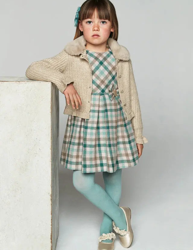Toddler Holly Jolly Plaid Dress mayoral