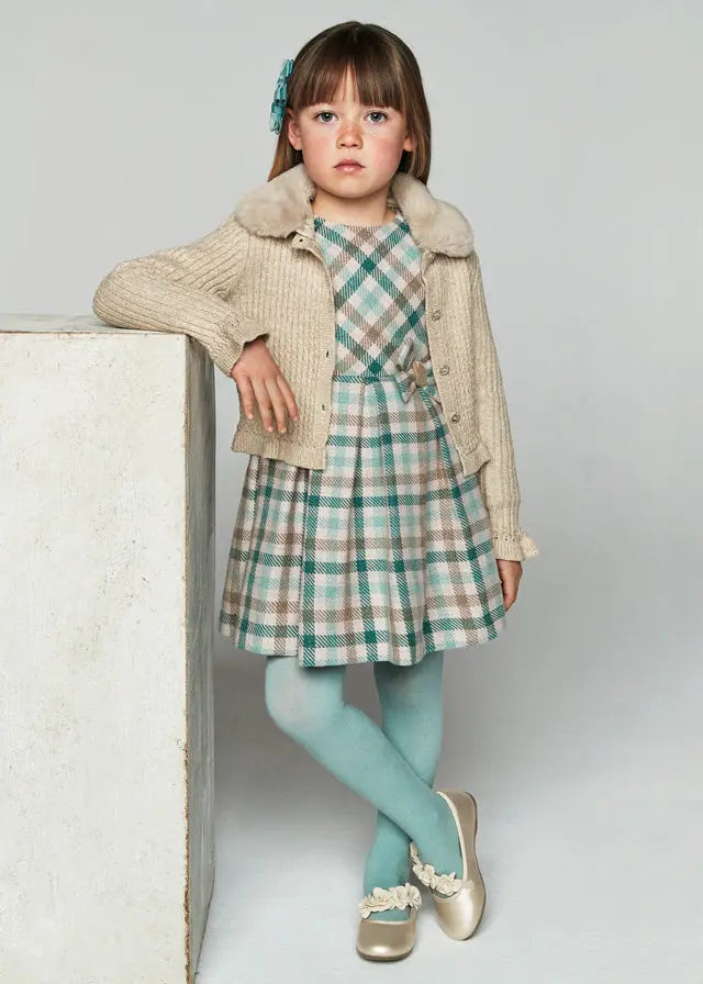 Toddler Holly Jolly Plaid Dress mayoral