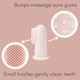 Baby Finger Toothbrush & Tongue Cleaner Oral Set 3m+ (Blush) Ali+Oli