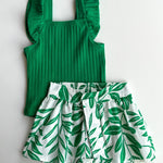 Kid Green Floral Set milon