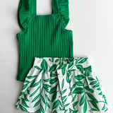 Kid Green Floral Set milon