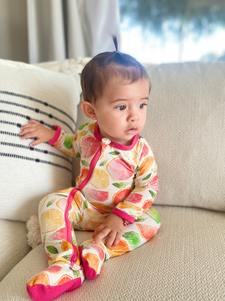 Zingy Citrus Footie Pajamas