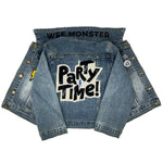 Toddler Party Time Blue Denim Jacket - Unisex Wee Monster