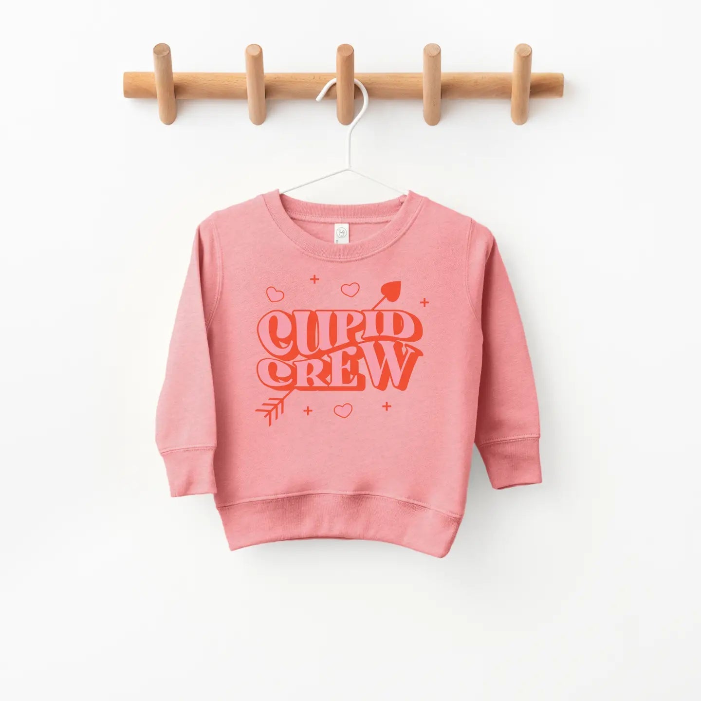 Toddler Cupids Crew Valentines Day Kid Sweatshirt Benny & Ray Apparel